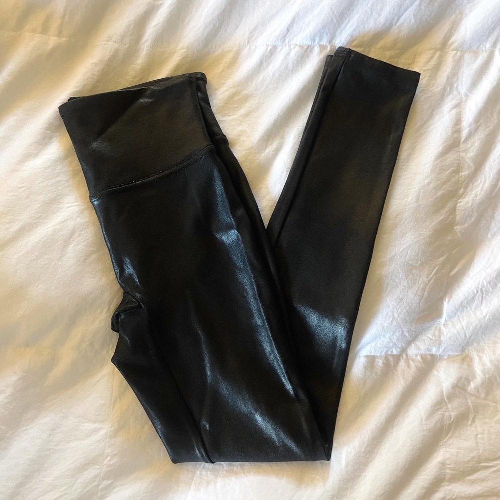 SPANX Faux Leather Leggings - Small/Petite